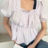 暗紋RUFFLE方領TOP - Image 2