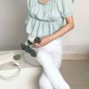 暗紋RUFFLE方領TOP - Image 5
