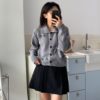 前綁結百褶A LINE短裙 - Image 6