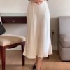 質感緞面綁結魚尾長裙 - Image 3