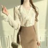 RUFFLE拼小喇叭袖雪紡TOP - Image 2