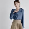RUFFLE拼小喇叭袖雪紡TOP - Image 12