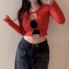 小性感扭扭毛毛外搭TOP - Image 2